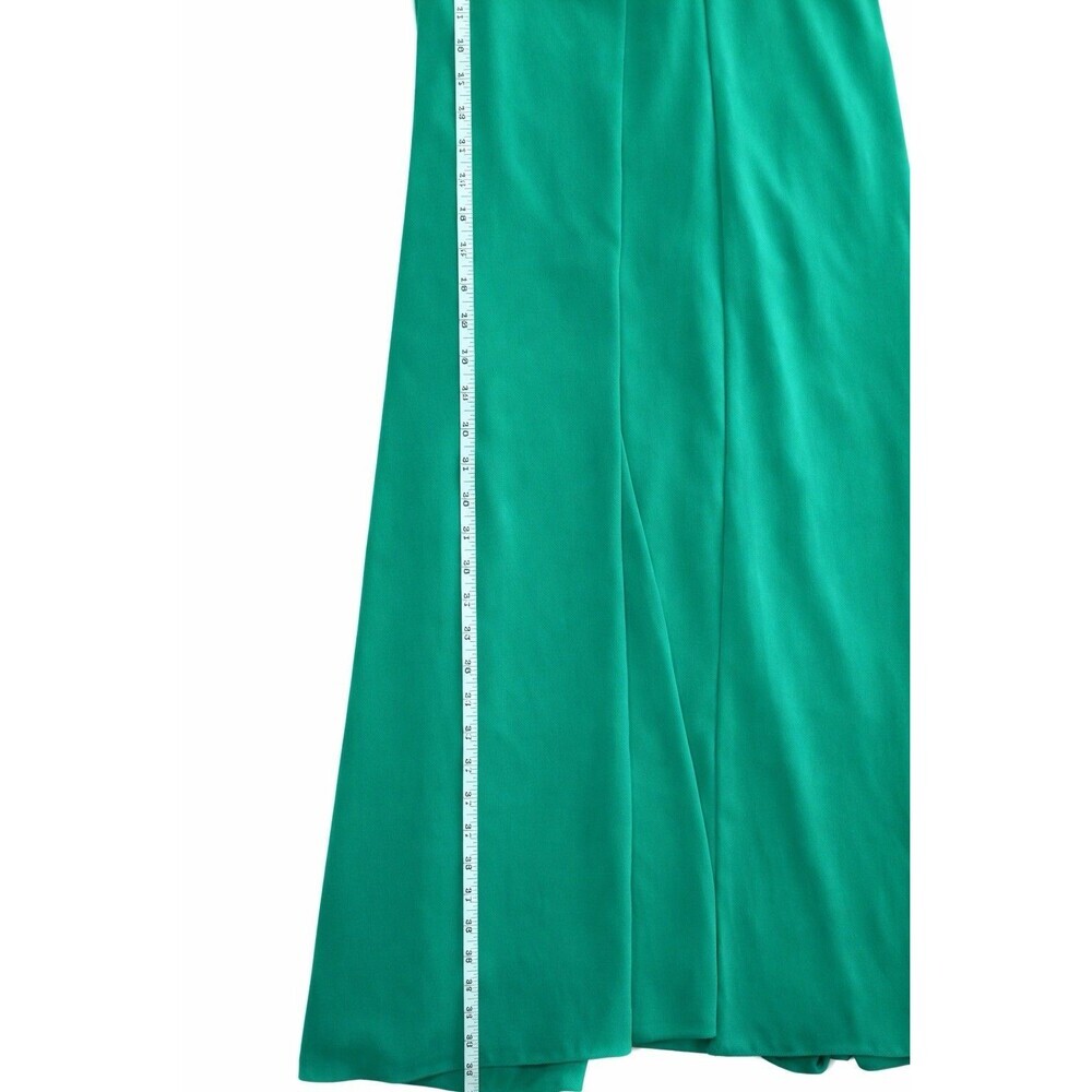 Fame & Partners Green Maxi Dress Cutout Strappy Back Spring Formal Size 0 Prom - Picture 6 of 7